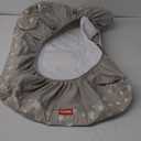 Waterproof Dog Bed Covers Replacement Washable Pet Hair Easy to Remove, Noiseless Quilted Puppy Pet Bed Cover Lovely Grey Star Print 30x20 Inches, for Dog/Cat, Cover Only