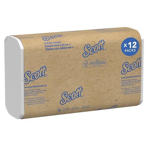 Scott Professional Essential C-Fold Folded Paper Towels, Bulk (01510), Fast-Drying Absorbency Pockets, 13.15"x10.125" Towel, White (200 Sheets/Pack, 12 Packs/Case, 2,400 Sheet Total)