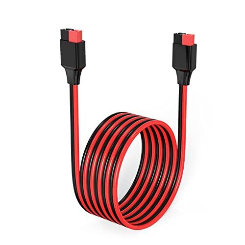 ELFCULB 10AWG 6FT Anderson Extension Cable 2 6 10 20 35 50FT Solar Extension Cable Anderson Connector for Portable Power Station Solar Generator Solar Panel (6FT)