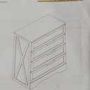 Modern 4 Drawer Dresser for Bedroom, Tall Bedroom Dresser with Large Drawer & Rose Gold Handles, Wooden Storage Organizer Cabinet Chest of Drawer for Closet, Living Room, Hallway, Black