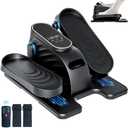 Under Desk Elliptical Machine with Remote, Ellipse Leg Exerciser as Seen on TV, Seated Pedal Exerciser for Seniors, 15 Speeds, Forward & Reverse Direction, Manual & Auto Mode for Home Office
