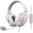 Redragon H510 Zeus White Wired Gaming Headset - 7.1 Surround Sound - Memory Foam Ear Pads - 53MM Drivers - Detachable Microphone - Multi Platforms for PC, PS4/3 & Xbox One/Series X, NS
