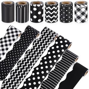 Tenceur 98.5 ft Bulletin Board Border Classroom Decor, Polka Dots