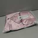 SWOMOG Women Satin Pajamas 4pcs Pajama Set Sexy Cami Shorts Set and Button Down Long Sleeve Pjs Loungewear Sleepwear (Pink, XXL)