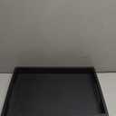EDHAS Acacia Wood Rectangle Black Serving Tray for Breakfast Dinner Drinks Kitchen Dining Living Bathroom with Handle (15" x 10" x 1.6")