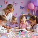 BenLouis 216Pcs Butterfly Party Favors Butterfly Fairy School Stationery Set Bulk for Kids Spring Flower Tea Birthday Birthday Goodie Bag Stuffers Classroom Gifts Rewards Pinata Filler