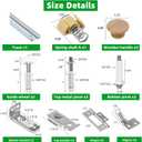 Bifold Door Hardware Kit with 48-Inch One-Piece Track, Bi-fold Closet Door Track Kit Bifold Closet Door Hardware Kit Folding Door Hardware Repair Replacement Tool Kit