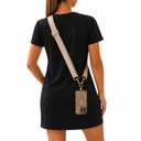 ubba+ 3-in-1 Crossbody & Wristlet Phone Strap for Phone or Purse Adjustable Nylon Lanyard with Metal Hardware & 360 Tether Tabs Hands-Free, Stylish & Gift-Ready for Women (Pink Leopard Chrome)