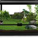 23 Gallon Reptile Terrarium Glass Tank 24"*18"*12.6" Knock-Down Cage Enclosure with Double Front Openning Door and Top Screen Ventilation for Bearded Dragon,Tortoise,Gecko,Lizards,Snake