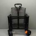 Collapsible Wagon with Tailgate,Foldable Cart with Wheels,330LBS Resting Large Capacity,2 Drink Holders & Side Pockets,Long Extender,for Groceries,Shopping,Camping,Beach,Garden,Grey (Gray)