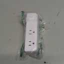 Surge Protector Outlet Extender - with Rotating Plug, 6 AC Multi Plug Outlet with 4 USB Ports (2 USB C), 1800J Wall Charger, 3-Sided Power Strip with Spaced Outlet Splitter for Home, Office, Travel (White)