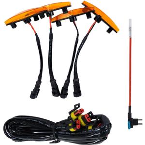 Unifizz Car Seven Sparta 4 PCS Led Amber Lights with Fuse and Instruction for Toyota 4Runner TRD Pro Grille 2014-2023, Including SR5, TRD Off-Road, Limited, TRD Pro (Amber)