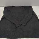 BZB Women's V Neck Long Sleeve Knit Loose Oversized Pullover Sweater Black M