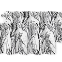 DriftAway Tree Branch Abstract Ink Printing Lined Thermal Insulated Window Curtain Valance Rod Pocket 52" x 18" Plus 2" Header, Black White 2 Pack