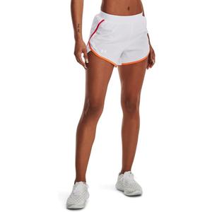 Under Armour Women's Fly by 2.0 Running Shorts (3X-Large, (104) White / Orange Blast / Reflective)