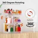 Makeup Organizer 360 Rotating Acrylic Clear Organizador De Perfumes, 7 Layers Large Makeup Organizers and Storage, Perfume Organizer for Vanity, Dresser (Plus Size Clear)