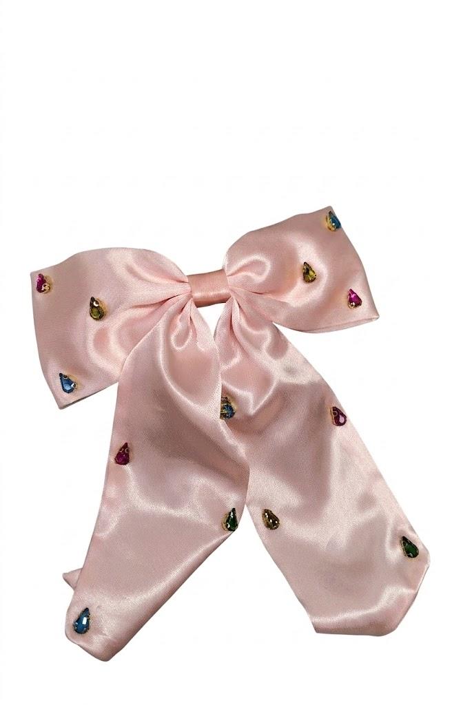 Hair Bows for Women Girls Pink Crystal Witch Hat Crown Hair Clips for Glinda Fans BFF Hair Accessories