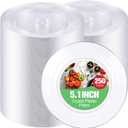 Zopeal 250 Pcs 5 Inch Plastic Dessert Plates Bulk Disposable Small Clear Appetizer Round Wedding Cake Plates Heavy Duty for Dinner Party BBQ Picnic Travel Event Birthday Supply