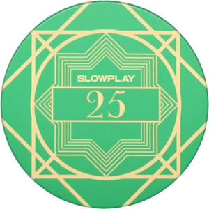 SLOWPLAY Nash Ceramic Poker Chips in Bulk, Casino Grade Ceramic 12-Gram Poker Chip for Texas Hold'em, 43mm Professional Chips Pack of 50 with Denomination of 25