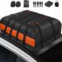 WdfCariP Car Rooftop Waterproof Bag,20 Cubic Feet Large Capacity Waterproof Car Rooftop Cargo Carrier Roof Bag for All Vehicle with/Without Racks-Anti-Slip Mat,10 Straps,6 Door Hooks,Luggage Lock
