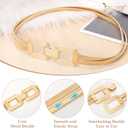 JASGOOD Skinny Metal Elastic Waist Belt for Women Stretch Thin Belt for Dresses (Yellow, M)