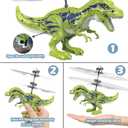 Dinosaur Toys for 8-12 Year Old Boys, Infrared Induction RC Ball Cool Toy for Kids Boys Girls Light Helicopter Flying Drone Indoor Outdoor Games Christmas Birthday Gifts