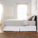 Amazon Basics Lightweight Pleated Bed Skirt, Twin, Bright White, Solid