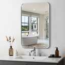 Delma Bathroom Vanity Mirror, Silver Framed Mirror for Over Sink, 30x20
HD glass, distortion-free for makeup and grooming, Sturdy frame, all mounting hardware, hangs horizontal or vertical