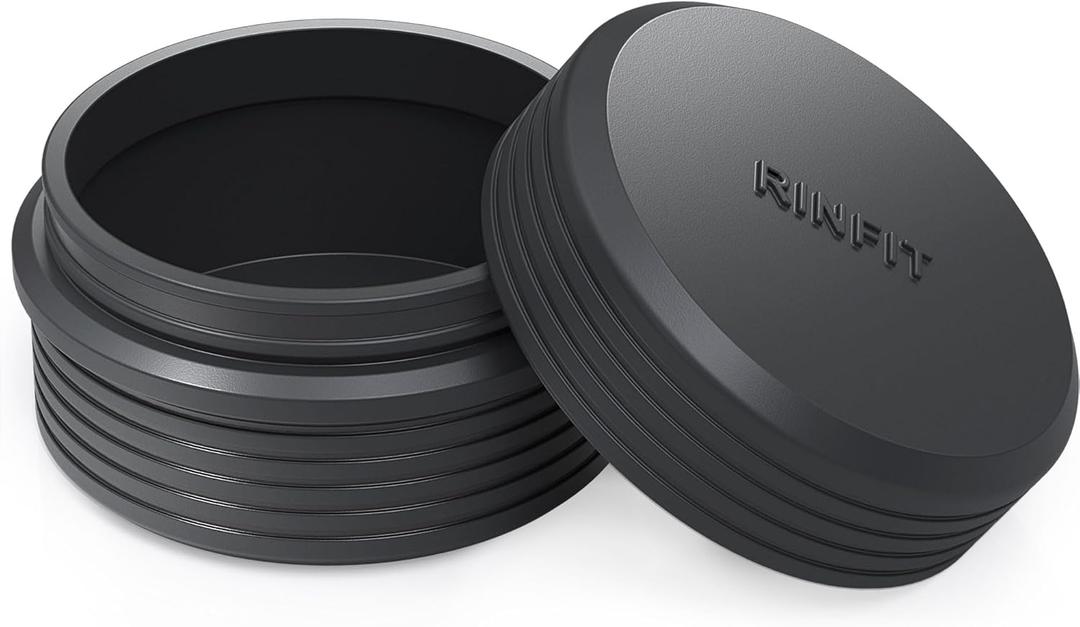 Rinfit Silicone Box for Silicone Rings - 30 Ring Capacity, Travel Organizer for Rings - Compact & Stylish Storage Solution - Black