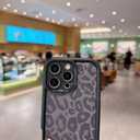 Pretaco for iPhone 11 Pro Max Case, [Black Leather Leopard Print][Fashion Retro Cell Case][2-in-1 with Lanyard] Soft TPU, Shockproof and Anti-Shock, Suitable for Women & Girls