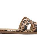 Soda Knit Flat Sandals - Leopard, Size 6