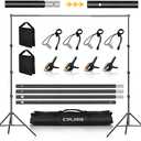 Backdrop Stand for Parties, 8.5x10ft Adjustable Background Support System for Events Decoration, Baby Shower, Photography with Spring Clamps, Backdrop Clip, Sandbag and Carrying Bag