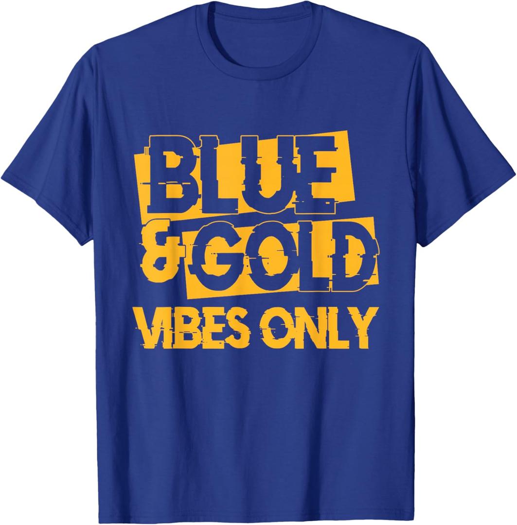 Blue and Gold Game Day Group for High School Football T-Shirt M