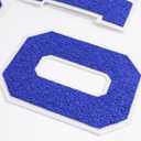5PCS 4.5" Varsity Letter Patches Blue Chenille Iron On Letters Patch for Backpacks Embroidered Applique Jacket Hoodie Bags Graduation Birthday Party F