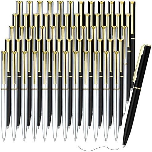 Teling 72 Pcs Small Ballpoint Pen Mini Pens Bulk 4 Inch Short Small Tiny Black Ink Ballpoint Writing Tool for Notebook Pockets Signature Notepads School Office(Black,Silver,Gold,Classic Style)