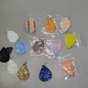 Glitter Teardrop Earrings, 12 Assorted Designs (1.5 x 2.2 In, 12 Pairs)