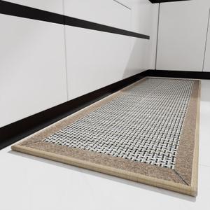 PADOOR Kitchen Mats for Floor, Kitchen Rugs Non Slip Washable, Rubber Backed Kitchen Runner Super Absorbent Kitchen Floor Mat Sink Rug, 20x32 Brown (1'8" x 2'8" (Rectangular))