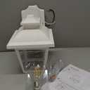 FUDESY Outdoor Wall Lantern, Exterior Waterproof Porch Light, Plastic Material Wall Sconce Light Fixture for Front Door, Garage, Patio, White, FDS746E26W (Bulb Included) (No Sensor)