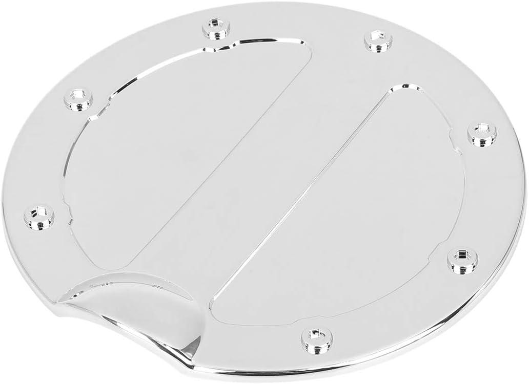X AUTOHAUX Silver Tone Car Gas Tank Cap Fuel Filler Door Cover for Ford F150 2009-2014
