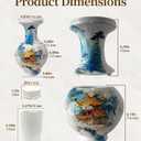 3D Puzzle Vase  200-Piece Interlocking Plastic DIY Flower Vase, Home Decor/Stress Reliever/Floral Arrangement Art, Unique Creative Gift (Light-Up Function) (Purple Blossoms)