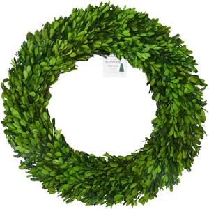 Boxwood Wreath 24 inch XX-Large, Preserved Natural Boxwood Designed for Christmas Wedding Home Decoration, Farmhouse Style Realistic Full Green Real Decoration, Indoor Home Office Shop Hotel Decor