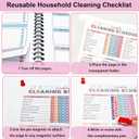 2 Pack Cleaning Planner, Cleaning Schedule and Checklist Organizer, Daily Weekly Monthly Household Cleaning Planner, Chore Chart Notebook for Home, Family Cleaning Tasks, DIY Home Improvement, Editable Template