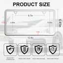 LivTee Chrome License Plate Frames, 4 Holes Stainless Steel License Plate Covers, 2PCS Car License Plate Holder, Automotive Accessories, Slim Design with Bolt and Gasket Cover for US Cars(Silver)