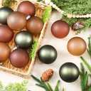 Poen 12 Pcs Neutral Glass Christmas Ball Ornaments 3.15" Rustic Glass Ball Ornaments for Christmas Tree for Xmas Tree Farmhouse Decoration Wedding Holiday Party Gift