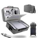 Hard Shell Carrying Case for PS5, PS5 Pro, Travel Protective Bag Suitable for Playstation 5 Digital Edition, Console, Controllers, Headset and Gaming Accessories, Grey