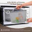 Large 85oz Silicone Microwave Steam Sterilizer Bag for Baby Bottle, Breast Pump Parts Other Toddler Accessories, Portable Travle Reusable Sterilizing Storage Bag, Cooking Bag for Vegetables