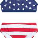 Kanu Surf Girls' Willow V-Neck Bikini Beach Sport 2-Piece Swimsuits, Size 16