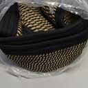 5-Pack Small Woven Rope Storage Baskets  2 Sizes Organizer Bins for Closet, Shelf, Bookshelf, Nursery, Changing Table, Fabric Cube Boxes, Rectangular Shallow Bins for Bathroom, Toy & Home (11.81*7.48*4.72'' & 5.91*5.91*2.56'', Black & Gold)