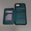 Vinich for iPhone 17e / 16e Wallet Case with Card Holder, RFID Blocking Credit Slots Kickstand Shockproof Phone Cover Fit for iPhone 16e & 17e 6.1" Bluish Green