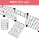 VISCOO 12 Panels Small Animal Playpen, 48" x 24" x 16" Pet Playpen with Waterproof Mat, C&C Cage for Guinea Pigs, Puppy Play Pen, Bunny Playpen, Indoor Outdoor Portable Metal Wire Yard Fence